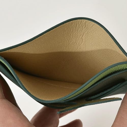 HJDQMDHA Geldbörse Schaffell -Wallet tragbare Kartenhalter Vintage Compact Size Münzen Geldmünzen Münzen Tasche für Frauen Privat von HJDQMDHA
