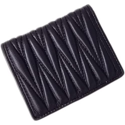 HJDQMDHA Geldbörse Schaffellwinkelwallet große Kapazität Vintage -Kartenhalter Multifunktionales Münzbaus Unisex Münzen Tasche mit ID -Fenster Privat von HJDQMDHA