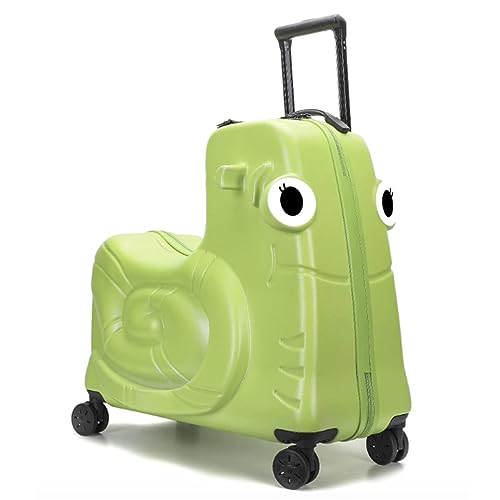 Reisekoffer zum Aufsitzen für Kinder, Trolley-Gepäck zum Aufsitzen für Kinder mit Rollen und Passwortsperre, wasserdichtes Kindergepäck, fahrbares Gepäck, Unisex, für Jungen und Mädchen,F,24inch von HJDSUDU