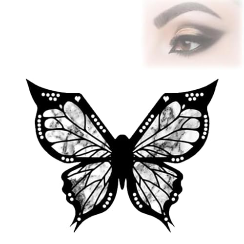 HJHUUA Schmetterlings-Eyeliner-Schablone, Schmetterlings-Eyeliner-Stempel, wiederverwendbar, Schmetterlings-Schablone, Eyeliner-Werkzeug, Eyeliner-Schablonen für Augen, Flügel, 1 Stück von HJHUUA