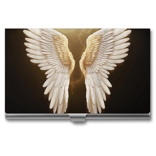Angel Wing Metall Visitenkartenetui für Männer Frauen Slim Pocket Geldbörse Multi Wallet Professional Pocket Card Holder für Namenskarte Kreditkarte, Stil, Einheitsgröße, Stil:, Einheitsgröße von HJKBCV