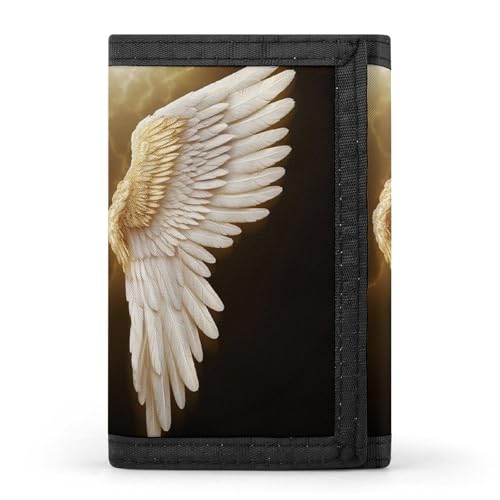 HJKBCV Angel Wing Trifold Wallet Credit Card Purse Portable Outdoor Sports Wallets Pocket Coin Wallet with ID Window for Men Women, Style, One Size, Stil:, Einheitsgröße von HJKBCV