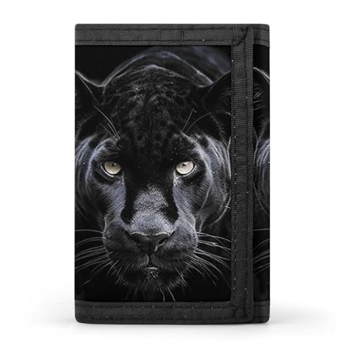 HJKBCV Animal Panther Trifold Wallet Credit Card Purse Portable Outdoor Sports Wallets Pocket Coin Wallet with ID Window for Men Women, style, One Size, Stil:, Einheitsgröße von HJKBCV