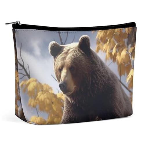 HJKBCV Bear on The Branch Reise-Make-up-Tasche, Mini-Tasche, Kosmetiktasche für Damen, tragbar, Handtaschenverschluss, Organizer, Make-up-Kulturbeutel, Stil, Einheitsgröße, Stil:, Einheitsgröße HJKBCV Bear on The Branch Reise-Make-up-Tasche, Mini-Tasche, Kosmetiktasche für Damen, tragbar, Handtaschenverschluss, Organizer, Make-up-Kulturbeutel, Stil, Einheitsgröße, Stil:, Einheitsgröße von HJKBCV