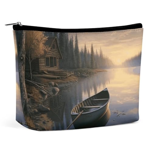 HJKBCV Canoe by The Water Reise-Make-up-Tasche, Mini-Tasche, Kosmetiktasche für Damen, tragbar, Handtaschenverschluss, Organizer, Make-up-Kulturbeutel, Stil, Einheitsgröße, Stil:, Einheitsgröße HJKBCV Canoe by The Water Reise-Make-up-Tasche, Mini-Tasche, Kosmetiktasche für Damen, tragbar, Handtaschenverschluss, Organizer, Make-up-Kulturbeutel, Stil, Einheitsgröße, Stil:, Einheitsgröße von HJKBCV