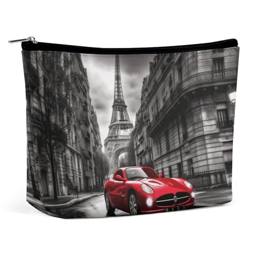 HJKBCV City Street Reise-Make-up-Tasche aus PU-Leder, Mini-Tasche, Kosmetiktasche für Damen, tragbar, Handtaschenverschluss, Organizer, Make-up-Kulturbeutel, Stil, Einheitsgröße, Stil:, Einheitsgröße HJKBCV City Street Reise-Make-up-Tasche aus PU-Leder, Mini-Tasche, Kosmetiktasche für Damen, tragbar, Handtaschenverschluss, Organizer, Make-up-Kulturbeutel, Stil, Einheitsgröße, Stil:, Einheitsgröße von HJKBCV