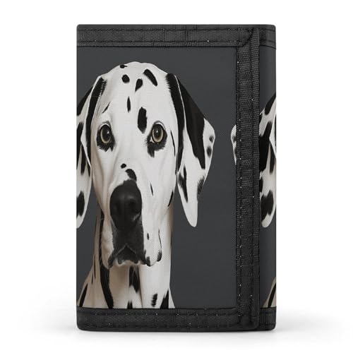 HJKBCV Dalmatiner Trifold Wallet Credit Card Purse Portable Outdoor Sports Wallets Pocket Coin Wallet with ID Window for Men Women, style, One Size, Stil:, Einheitsgröße von HJKBCV