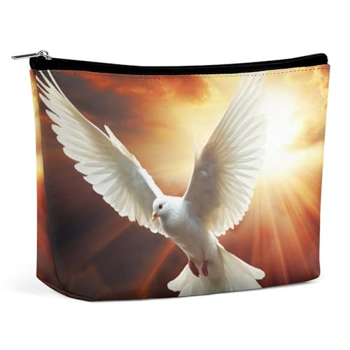 HJKBCV Dove Sun Art Reise-Make-up-Tasche, Mini-Tasche, Kosmetiktasche für Damen, tragbar, Handtaschen-Verschluss, Organizer, Make-up-Kulturbeutel, Stil, Einheitsgröße, Stil:, Einheitsgröße von HJKBCV