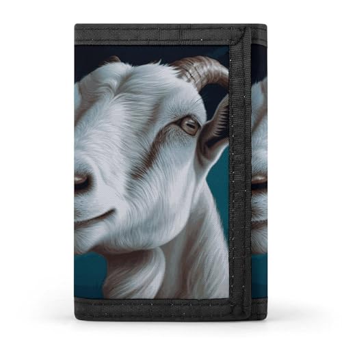 HJKBCV Goat Trifold Wallet Credit Card Purse Portable Outdoor Sports Wallets Pocket Coin Wallet with ID Window for Men Women, style, One Size, Stil:, Einheitsgröße von HJKBCV