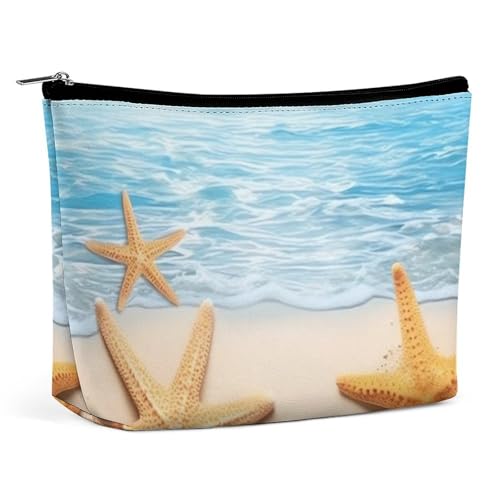 HJKBCV Kosmetiktasche mit Seesternmotiv, PU-Leder, Mini-Tasche, Kosmetiktasche für Damen, tragbar, Handtaschenverschluss, Organizer, Make-up-Kulturbeutel, Stil, Einheitsgröße, Stil:, Einheitsgröße HJKBCV Kosmetiktasche mit Seesternmotiv, PU-Leder, Mini-Tasche, Kosmetiktasche für Damen, tragbar, Handtaschenverschluss, Organizer, Make-up-Kulturbeutel, Stil, Einheitsgröße, Stil:, Einheitsgröße von HJKBCV