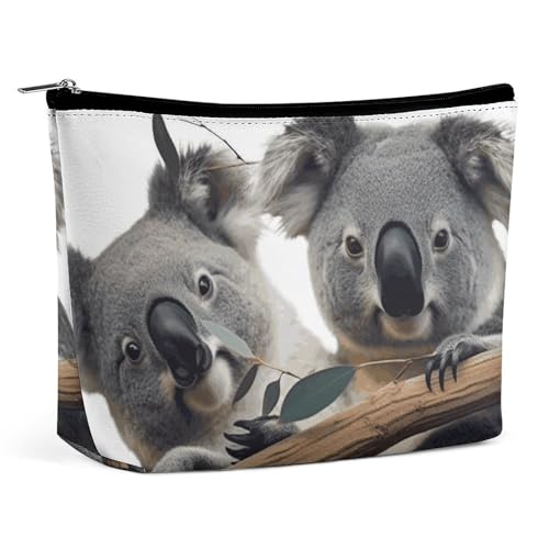 HJKBCV Lustige Koalas Reise-Make-up-Tasche aus PU-Leder, Mini-Tasche, Kosmetiktasche für Damen, tragbarer Handtaschen-Verschluss, Organizer, Make-up-Kulturbeutel, Stil, Einheitsgröße, Stil:, HJKBCV Lustige Koalas Reise-Make-up-Tasche aus PU-Leder, Mini-Tasche, Kosmetiktasche für Damen, tragbarer Handtaschen-Verschluss, Organizer, Make-up-Kulturbeutel, Stil, Einheitsgröße, Stil:, von HJKBCV