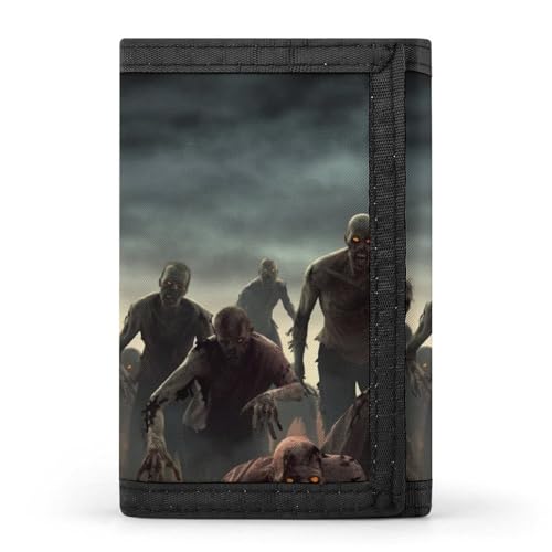 HJKBCV Many Zombie Trifold Wallet Credit Card Purse Portable Outdoor Sports Wallets Pocket Coin Wallet with ID Window for Men Women, style, One Size, Stil:, Einheitsgröße von HJKBCV