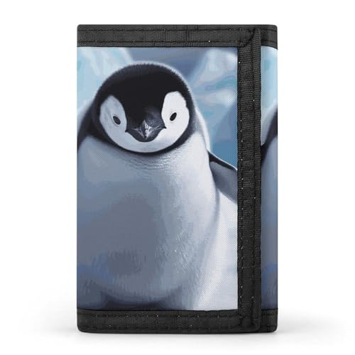 HJKBCV Niedliche Pinguine, dreifach gefaltete Geldbörse, Kreditkarten-Geldbörse, tragbar, Outdoor-Sportgeldbörse, Münzgeldbörse mit Ausweisfenster für Männer und Frauen, Stil, Einheitsgröße, Stil:, von HJKBCV