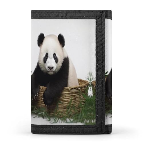 HJKBCV Panda Stars Trifold Wallet Credit Card Purse Portable Outdoor Sports Wallets Pocket Coin Wallet with ID Window for Men Women, Style, One Size, Stil:, Einheitsgröße von HJKBCV