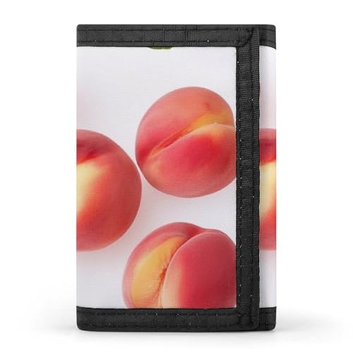 HJKBCV Peach Trifold Wallet Credit Card Purse Portable Outdoor Sports Wallets Pocket Coin Wallet with ID Window for Men Women, Style, One Size, Stil:, Einheitsgröße von HJKBCV