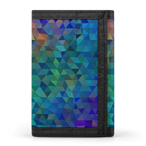 HJKBCV Rainbow Triangle Trifold Wallet Credit Card Purse Portable Outdoor Sports Wallets Pocket Coin Wallet with ID Window for Men Women, style, One Size, Stil:, Einheitsgröße von HJKBCV