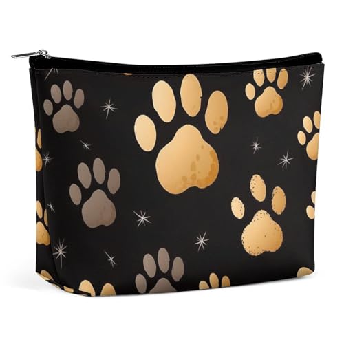 HJKBCV Reise-Make-up-Tasche mit Hundepfotenabdruck, Mini-Tasche, Kosmetiktasche für Damen, tragbarer Handtaschen-Verschluss, Organizer, Make-up-Kulturbeutel, Stil, Einheitsgröße, Stil:, Einheitsgröße HJKBCV Reise-Make-up-Tasche mit Hundepfotenabdruck, Mini-Tasche, Kosmetiktasche für Damen, tragbarer Handtaschen-Verschluss, Organizer, Make-up-Kulturbeutel, Stil, Einheitsgröße, Stil:, Einheitsgröße von HJKBCV
