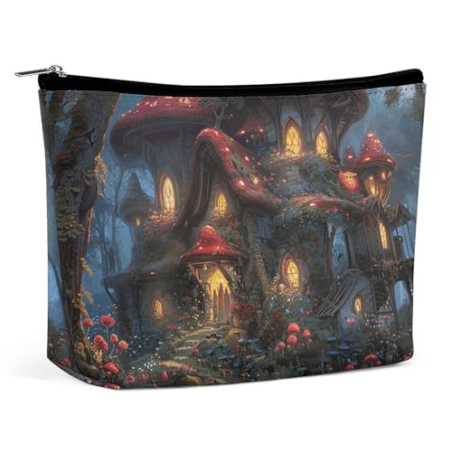 HJKBCV Reise-Make-up-Tasche mit Pilzen und Blumen, Mini-Tasche, Kosmetiktasche für Damen, tragbar, Handtaschen-Verschluss, Organizer, Make-up-Kulturbeutel, Stil, Einheitsgröße, Stil:, Einheitsgröße HJKBCV Reise-Make-up-Tasche mit Pilzen und Blumen, Mini-Tasche, Kosmetiktasche für Damen, tragbar, Handtaschen-Verschluss, Organizer, Make-up-Kulturbeutel, Stil, Einheitsgröße, Stil:, Einheitsgröße von HJKBCV