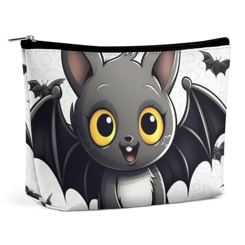 HJKBCV Reise-Make-up-Tasche mit niedlichem Fledermaus-Design, Mini-Tasche, Kosmetiktasche für Damen, tragbarer Handtaschen-Verschluss, Organizer, Make-up-Kulturbeutel, Stil, Einheitsgröße, Stil:, von HJKBCV