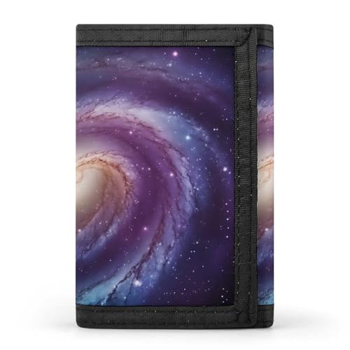 HJKBCV Spiral Galaxy Trifold Wallet Credit Card Purse Portable Outdoor Sports Wallets Pocket Coin Wallet with ID Window for Men Women, Style, One Size, Stil:, Einheitsgröße von HJKBCV