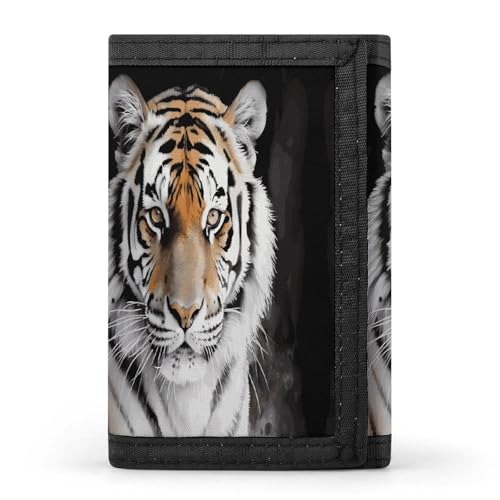 HJKBCV Tiger Trifold Wallet Credit Card Purse Portable Outdoor Sports Wallets Pocket Coin Wallet with ID Window for Men Women, Style, One Size, Stil:, Einheitsgröße von HJKBCV