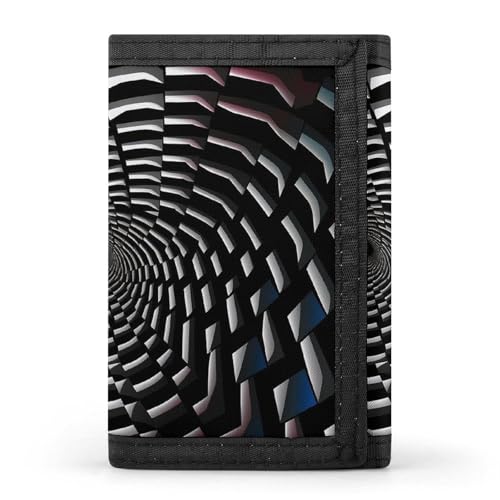 HJKBCV Visual Illusion Trifold Wallet Credit Card Purse Portable Outdoor Sports Wallets Pocket Coin Wallet with ID Window for Men Women, Style, One Size, Stil:, Einheitsgröße von HJKBCV