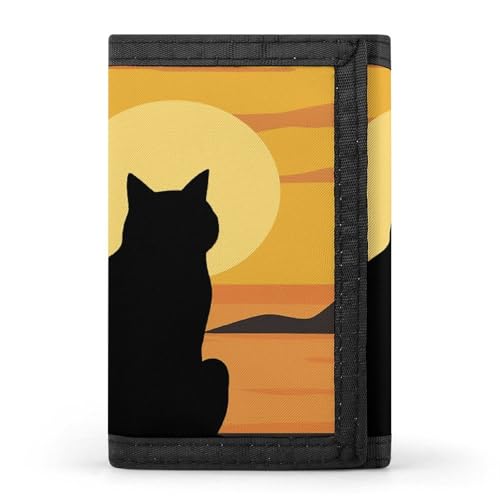 HJKBCV Warm Cat Trifold Wallet Credit Card Purse Portable Outdoor Sports Wallets Pocket Coin Wallet with ID Window for Men Women, Style, One Size, Stil:, Einheitsgröße von HJKBCV