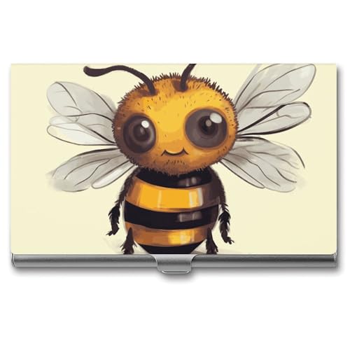 Niedliches Visitenkartenetui aus Metall für Männer und Frauen, schlanke Tasche, Geldbörse, mehrere Brieftaschen, professioneller Kartenhalter für Namenskarte, Kreditkarte, Stil, Einheitsgröße, Stil:, von HJKBCV