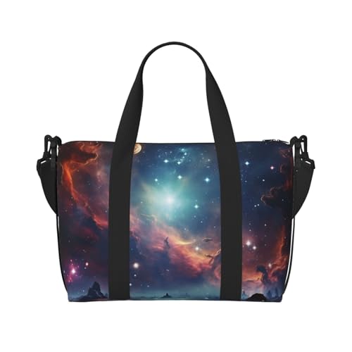 Sportbeutel, klein, Monarch-Schmetterlinge, Seesack, Übernachtungstasche mit Schuhfach, Tragetasche für Damen und Herren, Platz mit Cluster, Einheitsgröße von HJKBCV