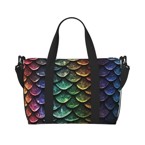 Sportbeutel, klein, Pomeranian Duffel Bag, Übernachtungstasche mit Schuhfach, Handgepäcktasche für Damen und Herren, Drachenwaage., Einheitsgröße von HJKBCV