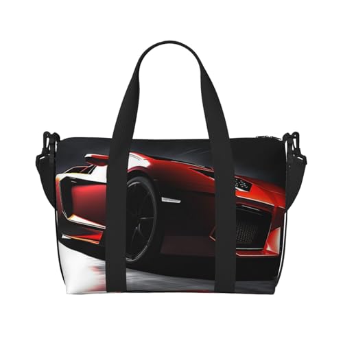Sportbeutel, klein, Sonnenblumenfeld, Seesack, Übernachtungstasche, mit Schuhfach, Handgepäcktasche für Damen und Herren, Speed Sport Car, Einheitsgröße von HJKBCV