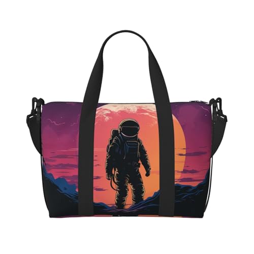 Sporttasche, klein, fünf niedliche Pinguine, Reisetasche mit Schuhfach, Tragetasche für Damen und Herren, Cooler Astronaut, Einheitsgröße von HJKBCV