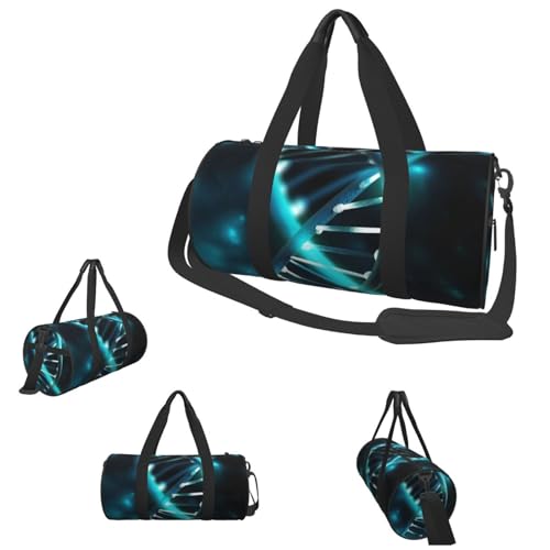 Sporttasche, kleine Seesack, Seesack, Übernachtungstasche mit Schuhfach, Tragetasche für Damen und Herren, Science Gene Strang, Einheitsgröße von HJKBCV