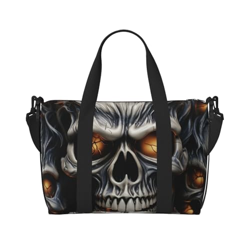 Turnbeutel, klein, Eichhörnchen, einfach liegend, Seesack mit Schuhfach, Tragetasche für Damen und Herren, Cool Evil Skull, Einheitsgröße von HJKBCV