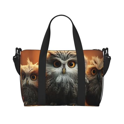 Turnbeutel, klein, Weihnachten, Katze, Reisetasche, Übernachtungstasche mit Schuhfach, Tragetasche für Männer und Frauen, Niedliche Eule Baby, Einheitsgröße von HJKBCV