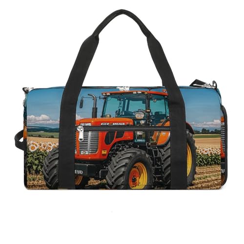 Turnbeutel, klein, Weihnachten, skurrile Zwerge, Seesack, Übernachtungstasche mit Schuhfach, Tragetasche für Damen und Herren, Traktoren, Einheitsgröße, Art déco von HJKBCV