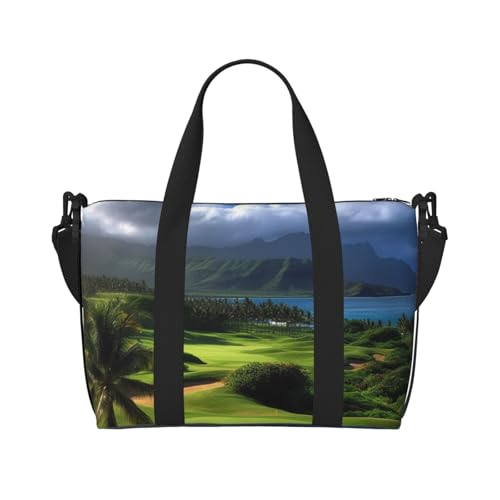 Turnbeutel, klein, fünf niedliche Pinguine, Reisetasche mit Schuhfach, Tragetasche für Herren und Damen, Scenic Hawaii Golf Tropic, Einheitsgröße, Scenic Hawaii Golf Tropical, Einheitsgröße von HJKBCV