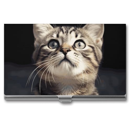 Visitenkartenetui aus Metall für Männer und Frauen, schlanke Tasche, Geldbörse, mehrere Brieftaschen, professioneller Kartenhalter für Namenskarte, Kreditkarte, Stil, Einheitsgröße, Stil:, von HJKBCV