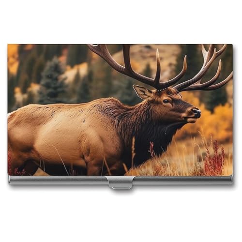 Wild Animals Visitenkartenetui aus Metall für Männer und Frauen, schlanke Tasche, Geldbörse, mehrere Brieftaschen, professioneller Kartenhalter für Namenskarte, Kreditkarte, Stil, Einheitsgröße, von HJKBCV