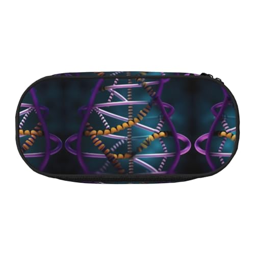 HJLUUFT DNA-Kette Fotodruck Make-up-Kosmetiktasche Schreibwaren Kawaii Stiftebox Tasche Gadget Organizer Tasche mit Reißverschluss von HJLUUFT