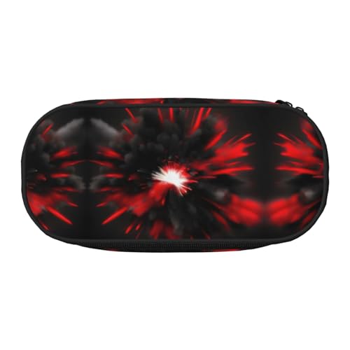 HJLUUFT Explosion Burst Kosmetiktasche mit Reißverschluss, Rot / Schwarz von HJLUUFT