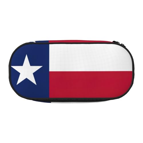 HJLUUFT Federmäppchen, Motiv: Flagge von Texas, einfaches, stabiles multifunktionales Federmäppchen, Bürobedarf-Organizer von HJLUUFT