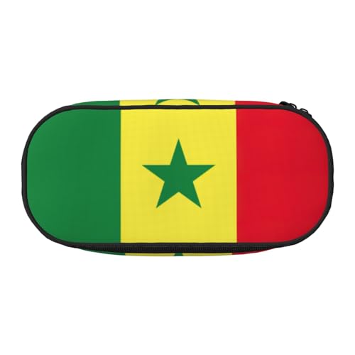 HJLUUFT Federmäppchen mit Flagge von Senegal, einfach, stabil, multifunktional, für Büro, Schreibwaren von HJLUUFT
