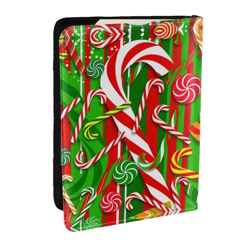 HJLUUFT Frohe Weihnachten Druck Leder Reisepasshülle für Männer Frauen Reisebrieftasche Reisepasshülle für Familie von HJLUUFT