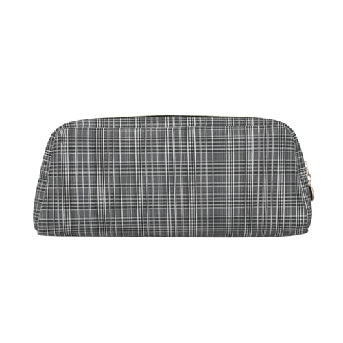 HJLUUFT Graue karierte Linien, Premium-Bleistiftbox und Make-up-Tasche aus genarbtem Leder – vielseitige Aufbewahrung für Stifte, Kosmetik und mehr HJLUUFT Graue karierte Linien, Premium-Bleistiftbox und Make-up-Tasche aus genarbtem Leder – vielseitige Aufbewahrung für Stifte, Kosmetik und mehr von HJLUUFT