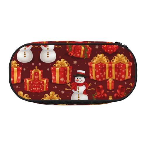 HJLUUFT Kosmetiktasche mit Schneemann-Aufdruck, Schreibwaren, Kawaii-Stiftebox, Gadget-Organizer, Tasche mit Reißverschluss von HJLUUFT