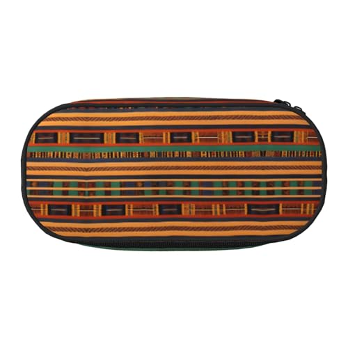HJLUUFT Kosmetiktasche mit afrikanischem Webdruck, für Schreibwaren, Kawaii-Bleistiftbox, Gadget-Organizer, Tasche mit Reißverschluss von HJLUUFT