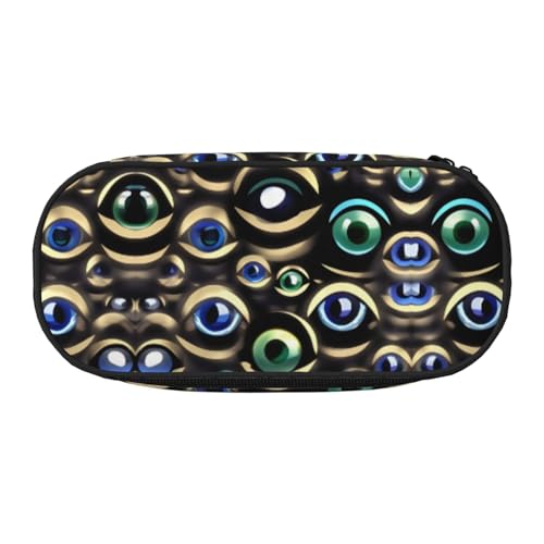 HJLUUFT Kosmetiktasche mit vielen bösen Blicken, Schreibwaren, Kawaii-Bleistiftbox, Gadget-Organizer, Tasche mit Reißverschluss von HJLUUFT