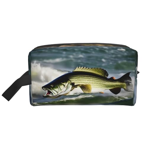 HJLUUFT Kulturbeutel mit Bass-Angel-Wellen-Druck, für Männer und Frauen, Reise-Kulturbeutel, Organizer für Erwachsene, Tür, Zimmer, Weiss/opulenter Garten, Einheitsgröße HJLUUFT Kulturbeutel mit Bass-Angel-Wellen-Druck, für Männer und Frauen, Reise-Kulturbeutel, Organizer für Erwachsene, Tür, Zimmer, Weiss/opulenter Garten, Einheitsgröße von HJLUUFT