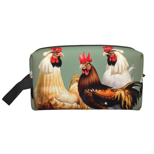 HJLUUFT Kulturbeutel mit Hahn- und Huhn-Aufdruck, für Männer und Frauen, Reise-Kulturbeutel, Organizer für Erwachsene, Tür, Zimmer, Weiss/opulenter Garten, Einheitsgröße HJLUUFT Kulturbeutel mit Hahn- und Huhn-Aufdruck, für Männer und Frauen, Reise-Kulturbeutel, Organizer für Erwachsene, Tür, Zimmer, Weiss/opulenter Garten, Einheitsgröße von HJLUUFT